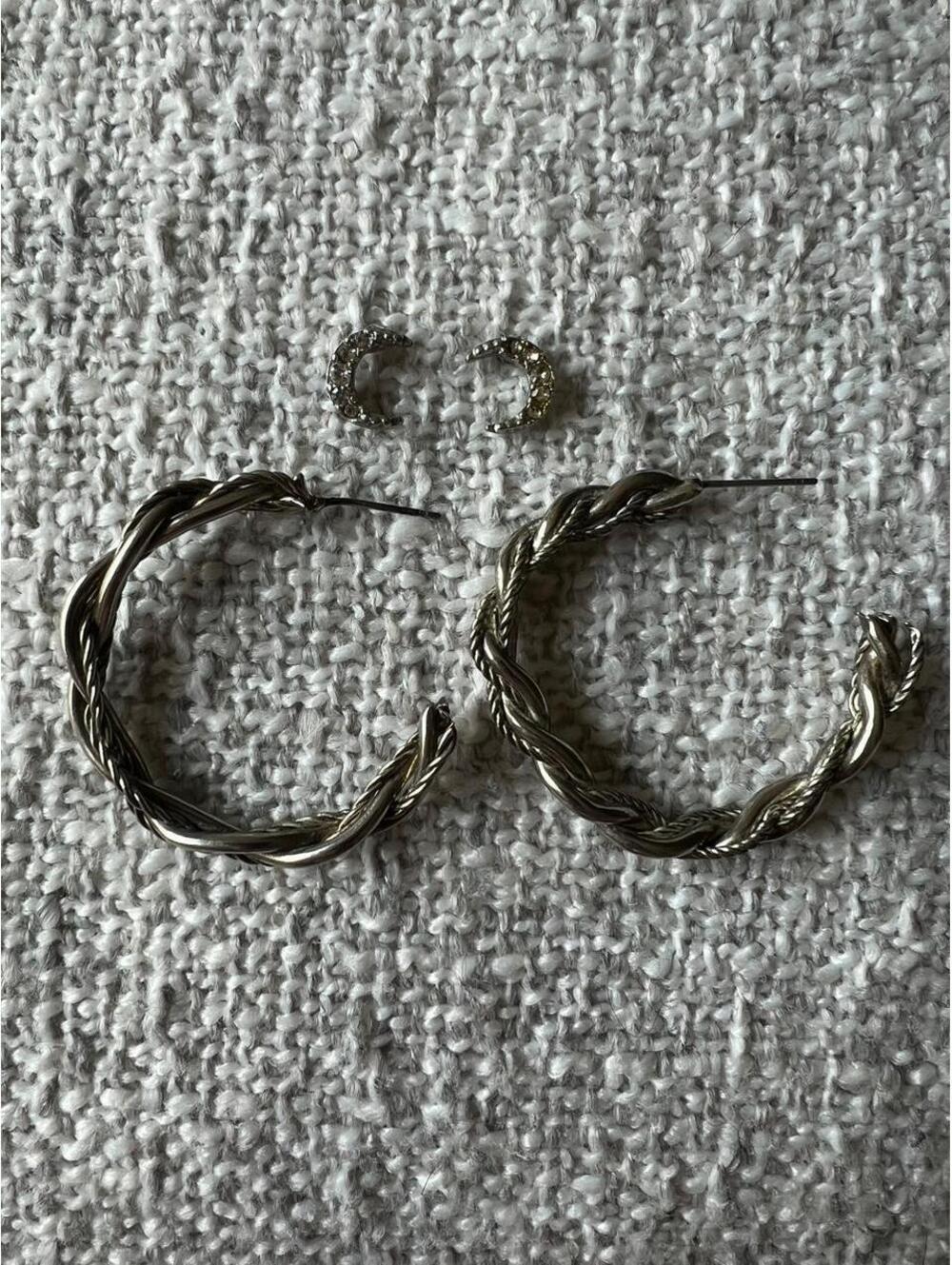 Moon Shaped Hoop Earrings (Set of 2)